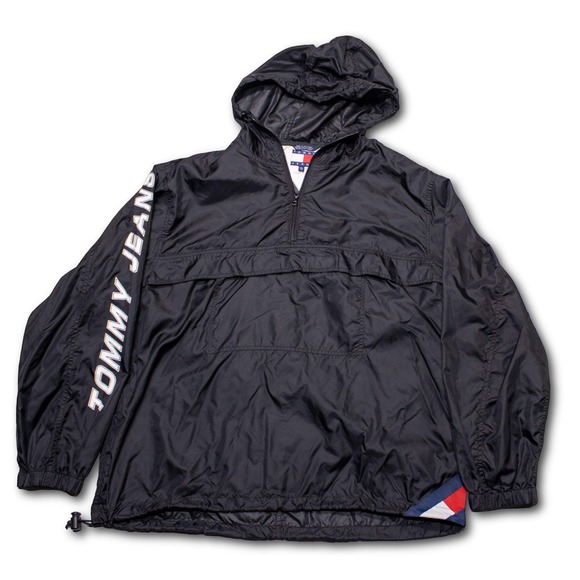 Tommy Hilfiger Other - Tommy Hilfiger Anorak Windbreaker Jacket Mens XXL Black Excellent